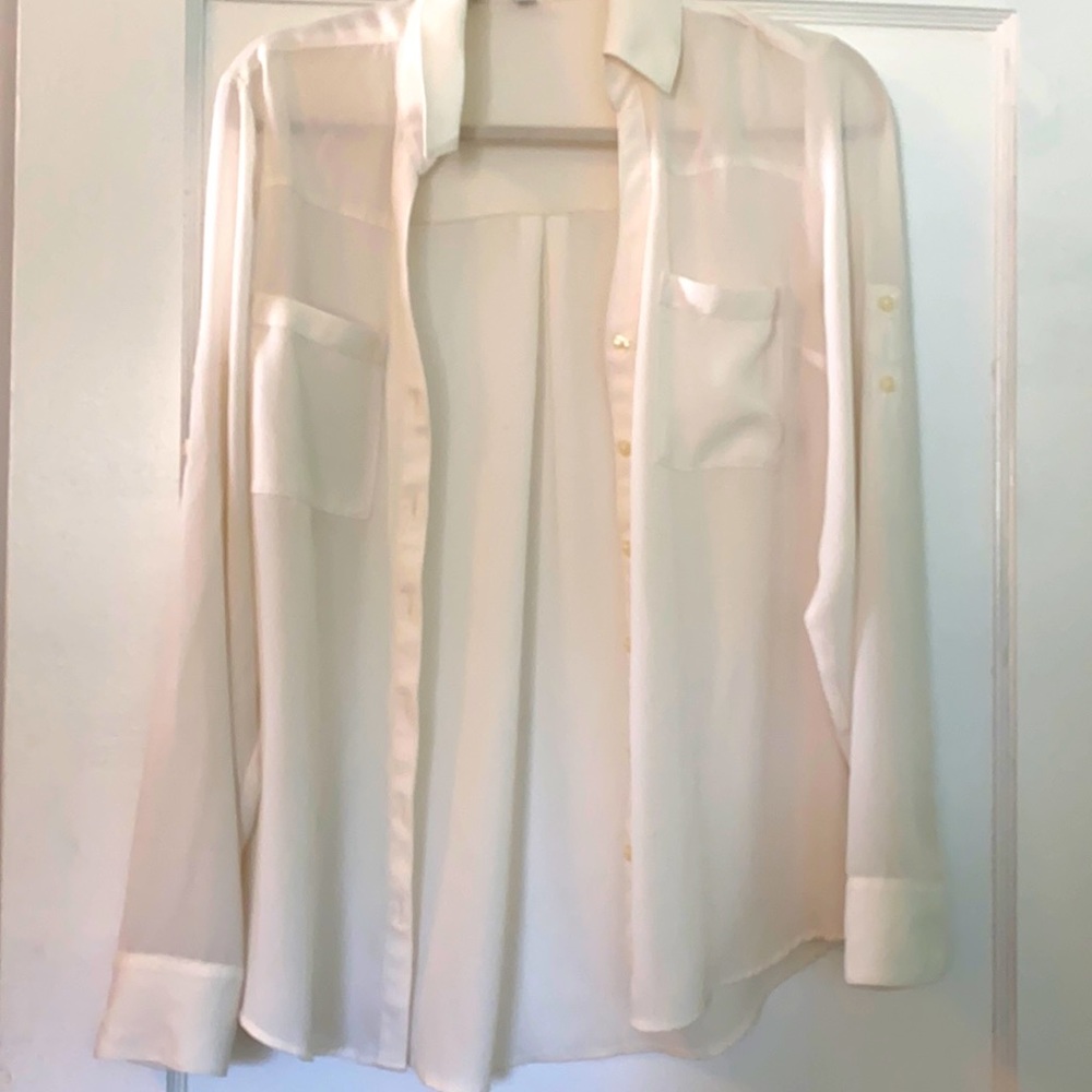 Express Portofino Collared Shirt, White, Small